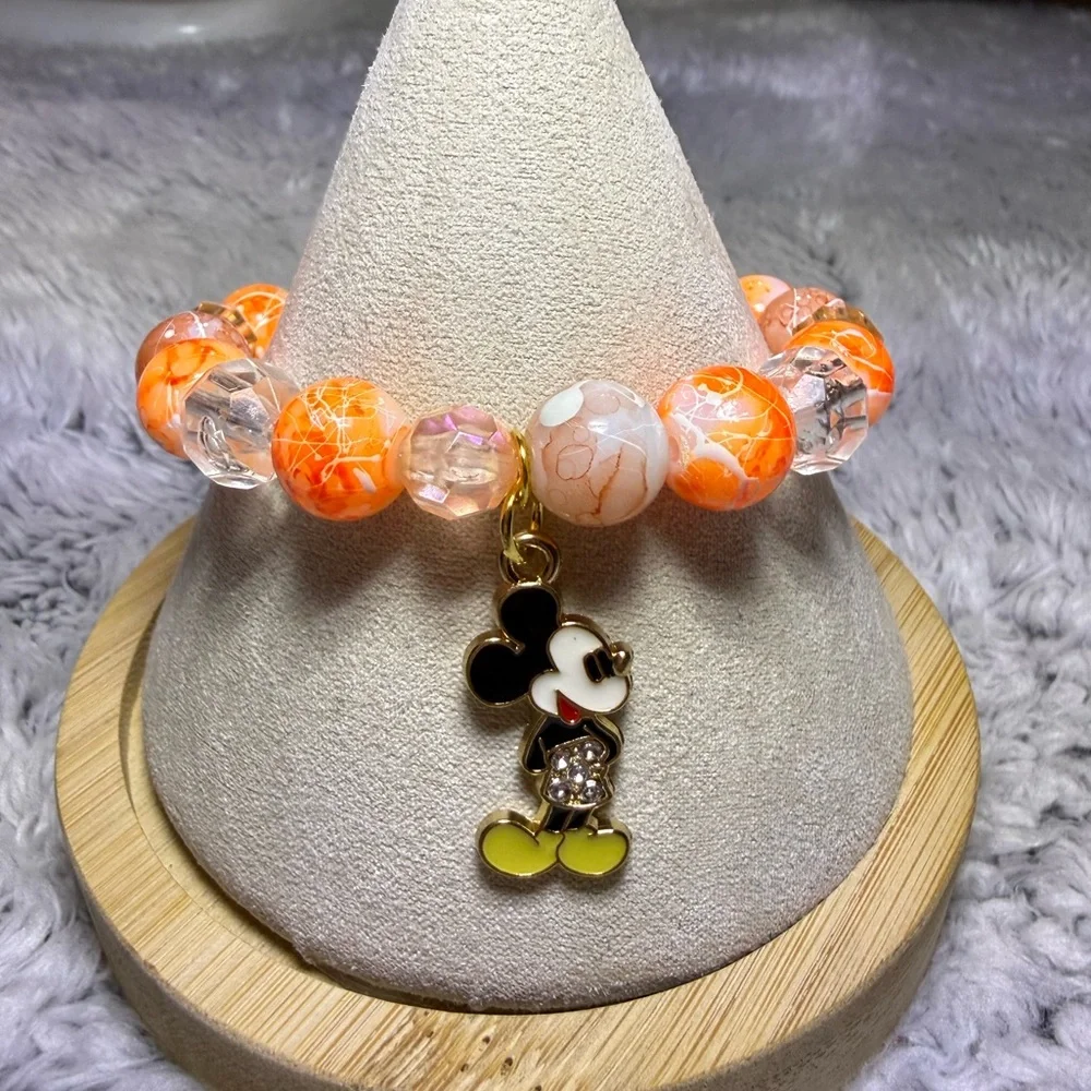 Mickey Mouse Bracelet and Necklace with three Charms Set. NWOT - Picture 4 of 9